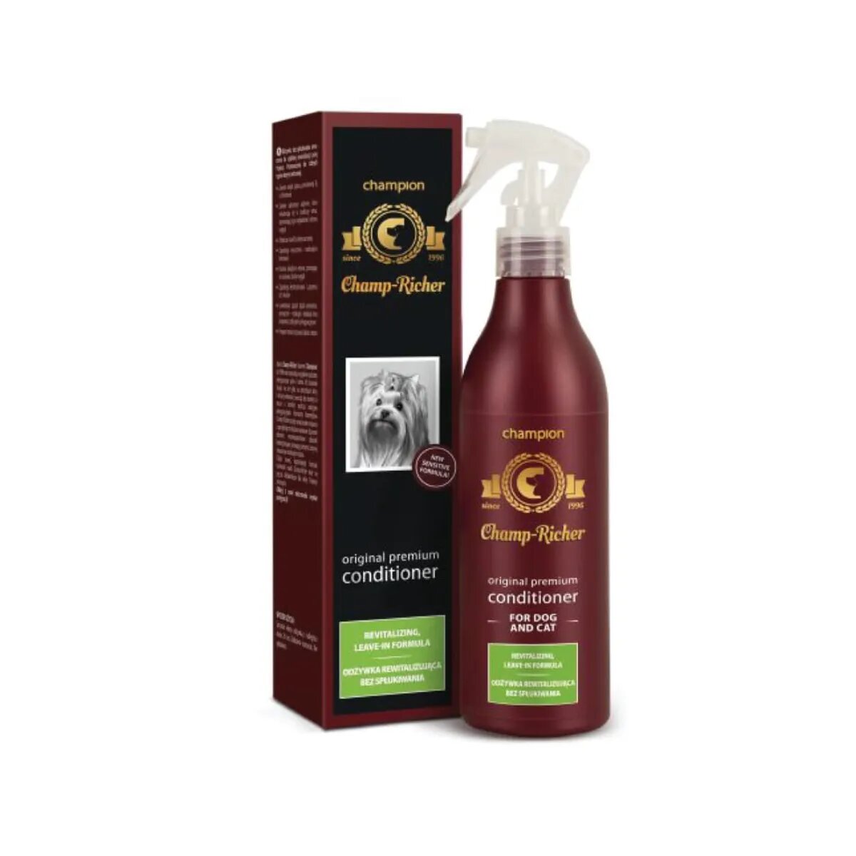 CHAMP RICHER Revitalizing Leave-in Formula balsam spray câini și pisici fără clătire Lavanda flacon cu aplicator 250ml