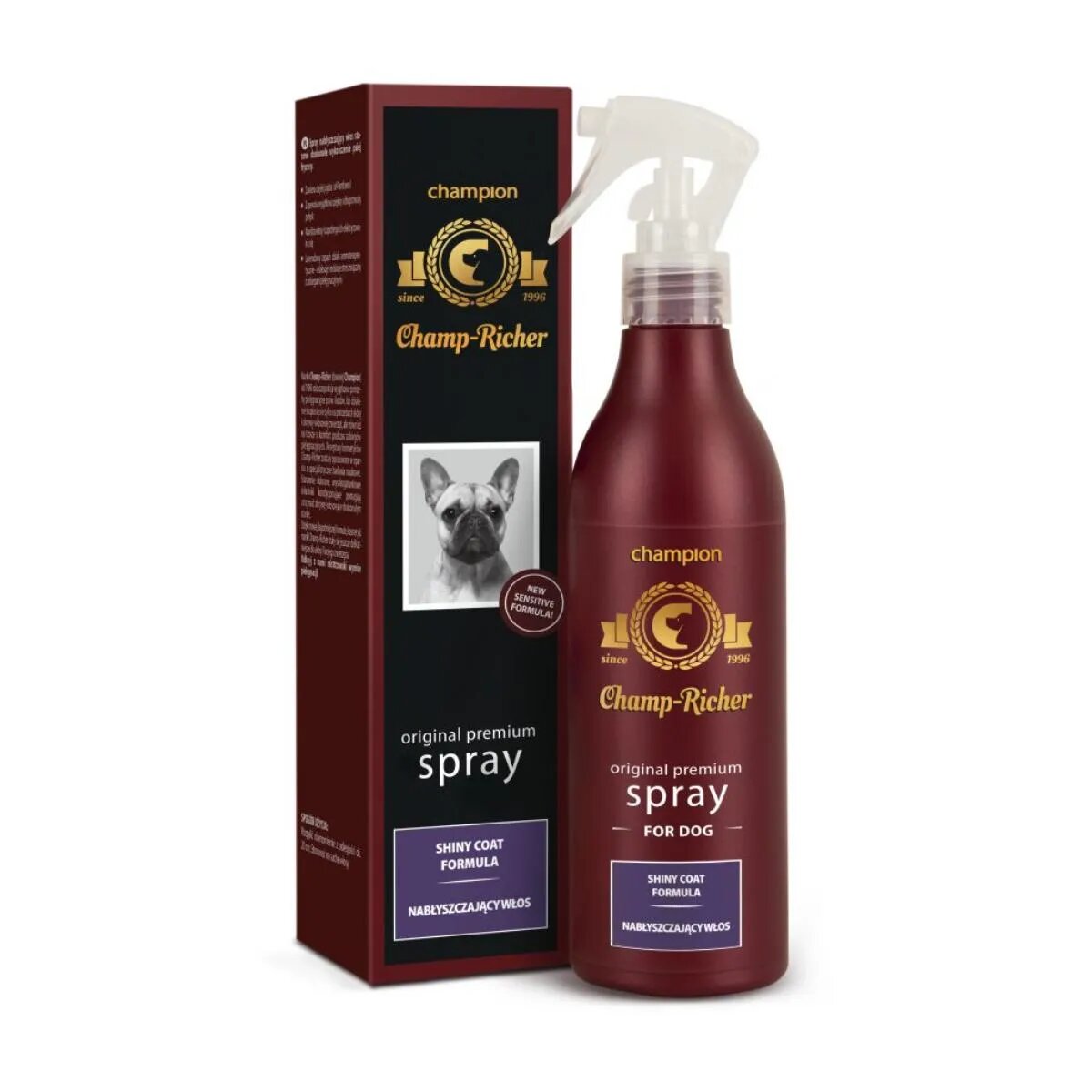 CHAMP RICHER Shiny Coat Formula balsam spray câini Lavanda flacon cu aplicator 250ml
