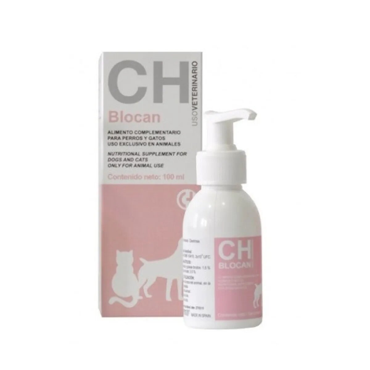 Chemical Iberica Blocan supliment sistem digestiv câini suspensie orală Blocan XS-XL supliment sistem digestiv câini și pisici flacon cu aplicator 100ml suspensie orală