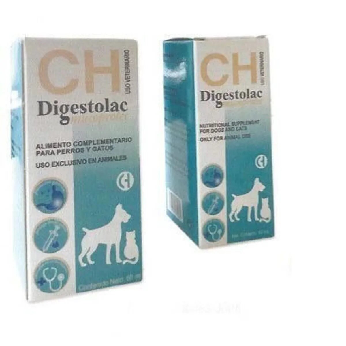 Chemical Iberica Digestolac supliment sistem digestiv câini suspensie orală Digestolac XS-XL supliment sistem digestiv câini și pisici seringă gradată 60ml suspensie orală