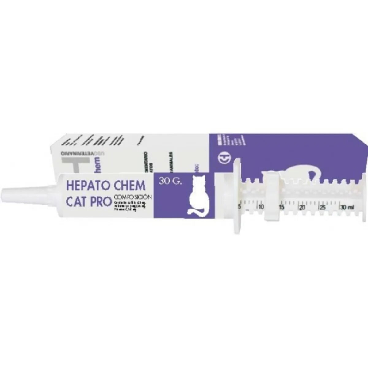 Chemical Iberica Hepato Chem Pro Cat supliment sistem hepatic câini suspensie orală Hepato Chem Pro Cat XS-XL supliment sistem hepatic câini și pisici seringă gradată 30ml suspensie orală