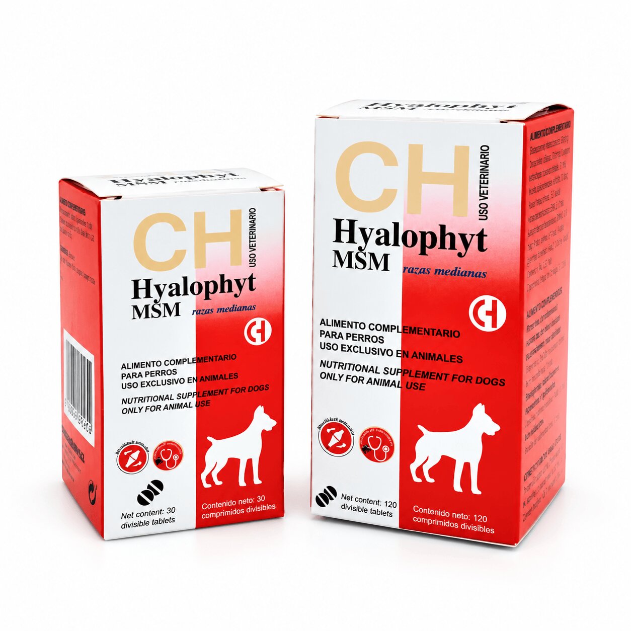 Chemical Iberica Hyalophyt MSM Medium supliment sistem articular câini comprimate Hyalophyt MSM Medium M supliment sistem articular câini cutie 120 comprimate