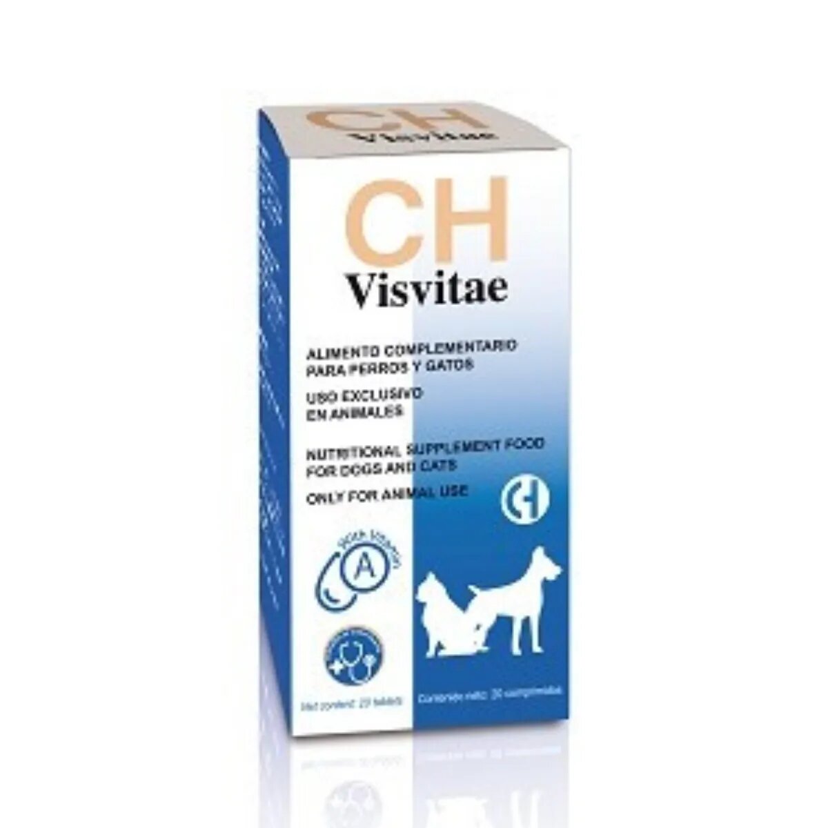 Chemical Iberica Visvitae supliment oftalmic câini comprimate Visvitae XS-XL supliment oftalmic câini și pisici cutie 20 comprimate