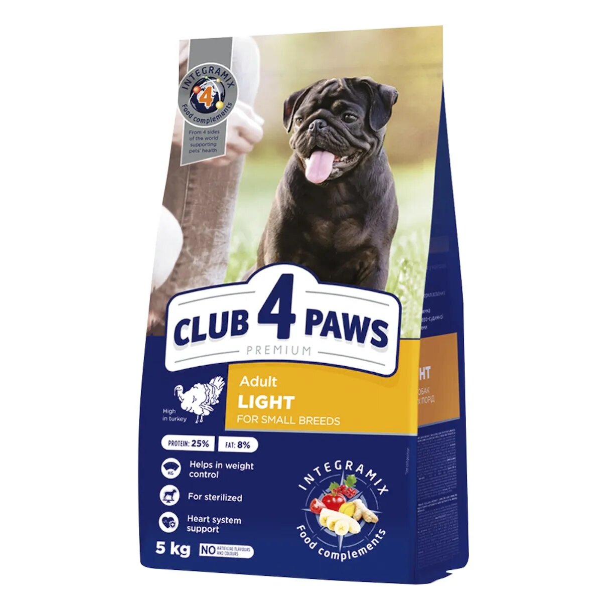 Club 4 Paws Adult Light XS-S Curcan hrană uscată câini obezitate 5kg