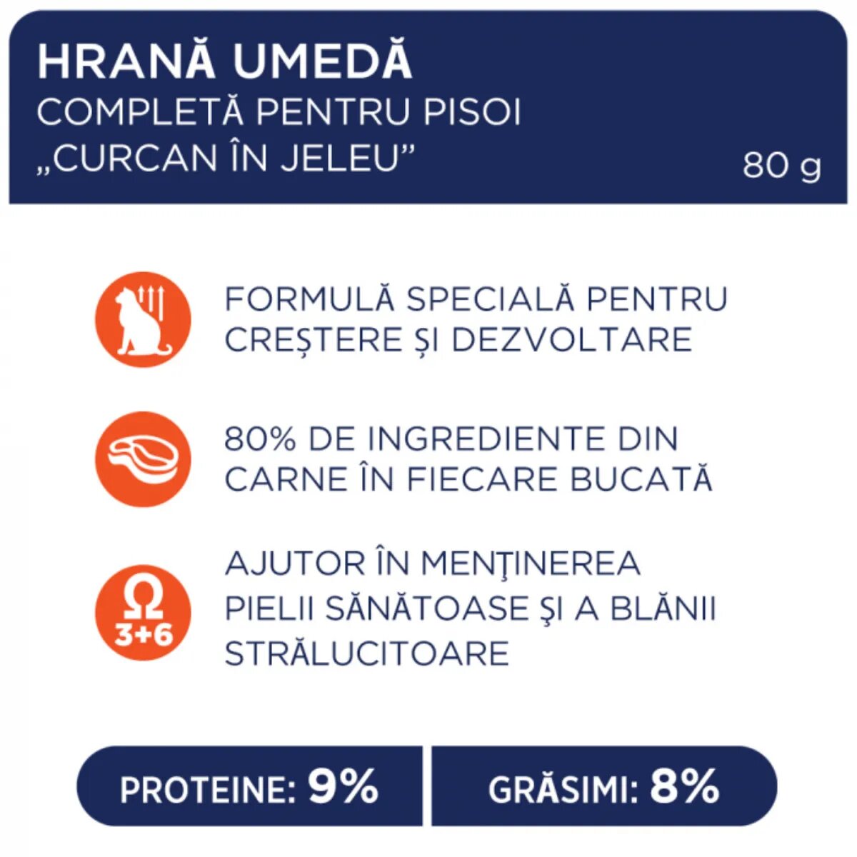 Club 4 Paws Curcan plic hrană umedă pisici (în aspic) 85g