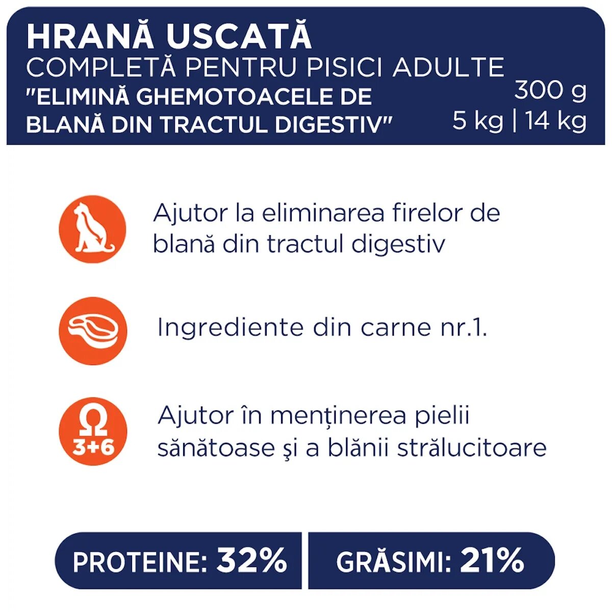 Club 4 Paws Hairball Control Găină hrană uscată pisici limitarea ghemurilor de blană 2kg