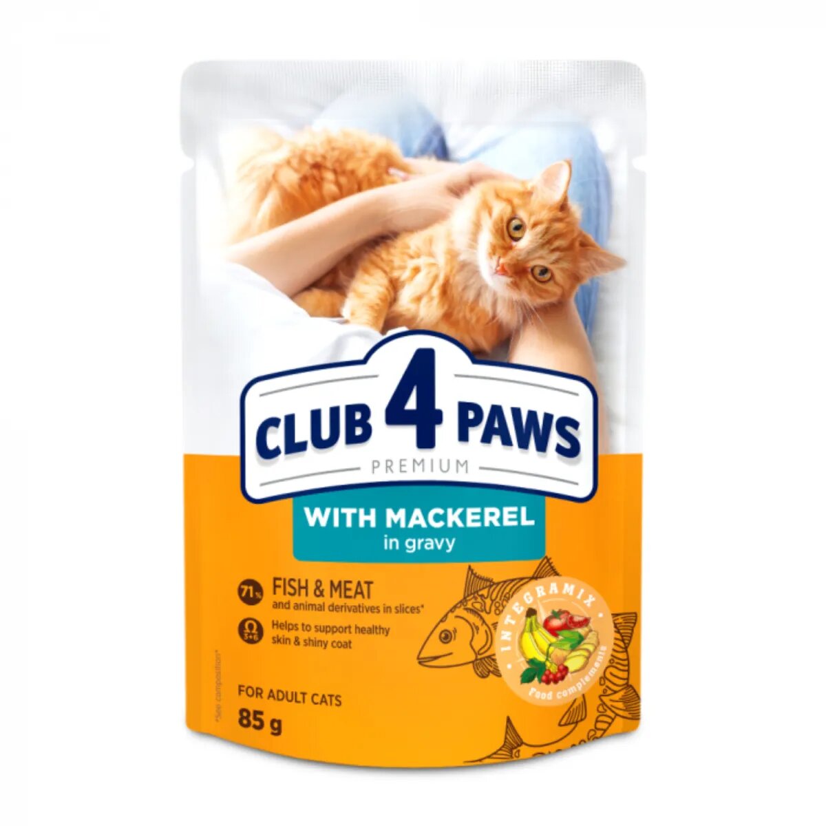 Club 4 Paws Macrou plic hrană umedă pisici (în sos) bax 85g x 24buc