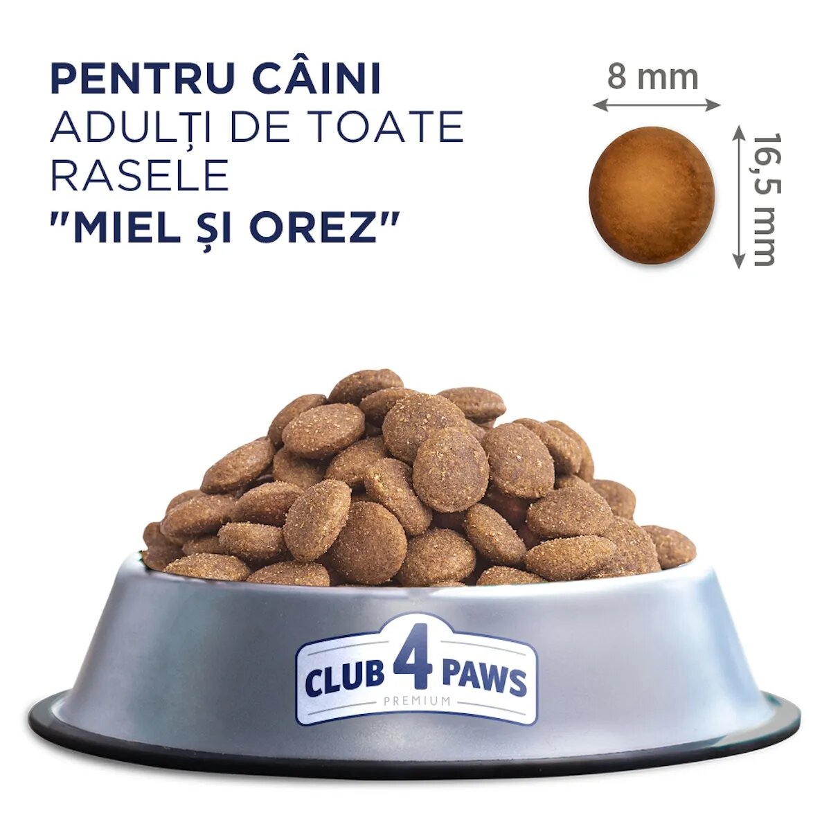 Club 4 Paws Premium Hypoallergenic Miel și Orez hrană uscată câini sensibilități digestive piele și blană Premium XS-XL Miel și Orez hrană uscată câini alergii 14kg