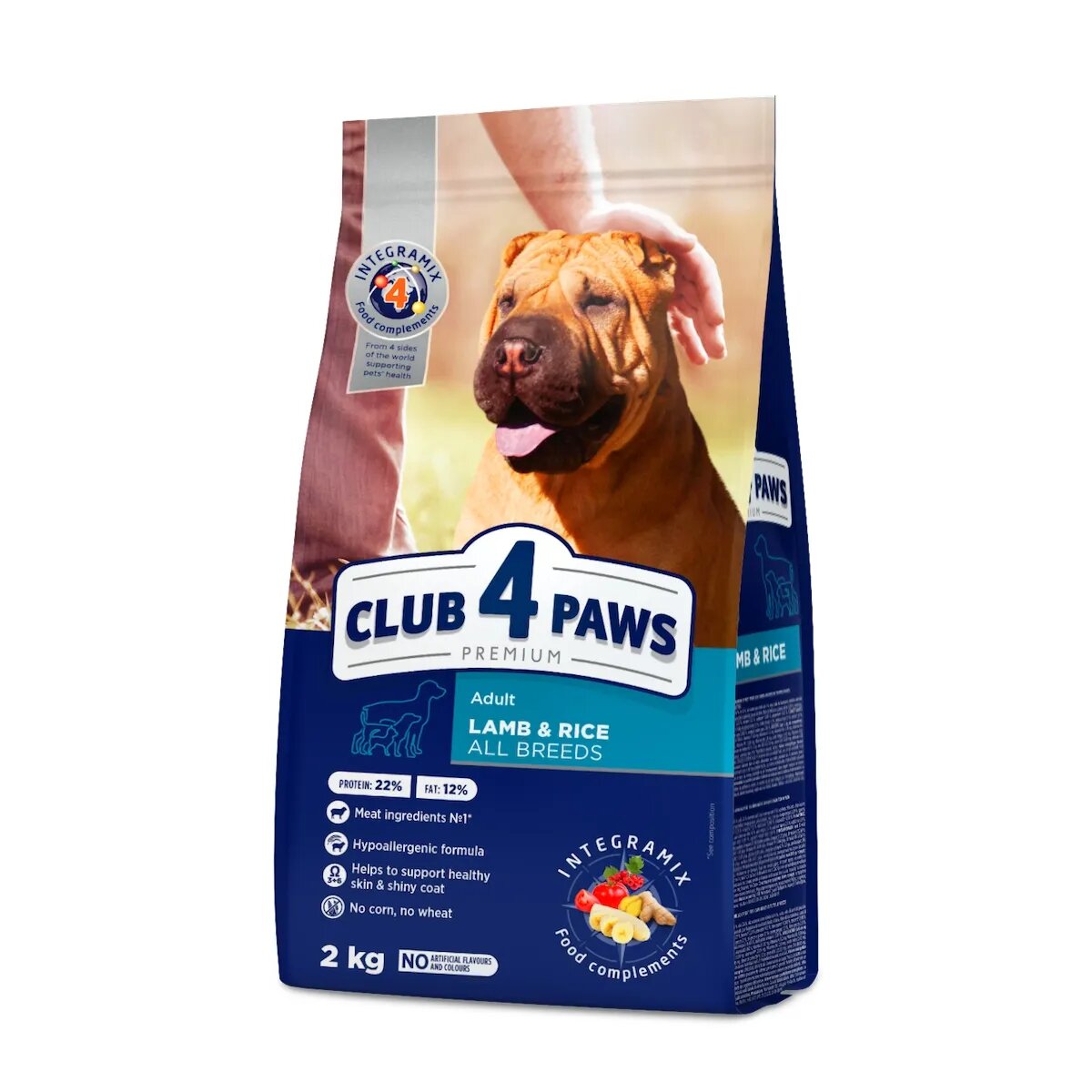Club 4 Paws Premium Hypoallergenic Miel și Orez hrană uscată câini sensibilități digestive piele și blană Premium XS-XL Miel și Orez hrană uscată câini alergii 2kg
