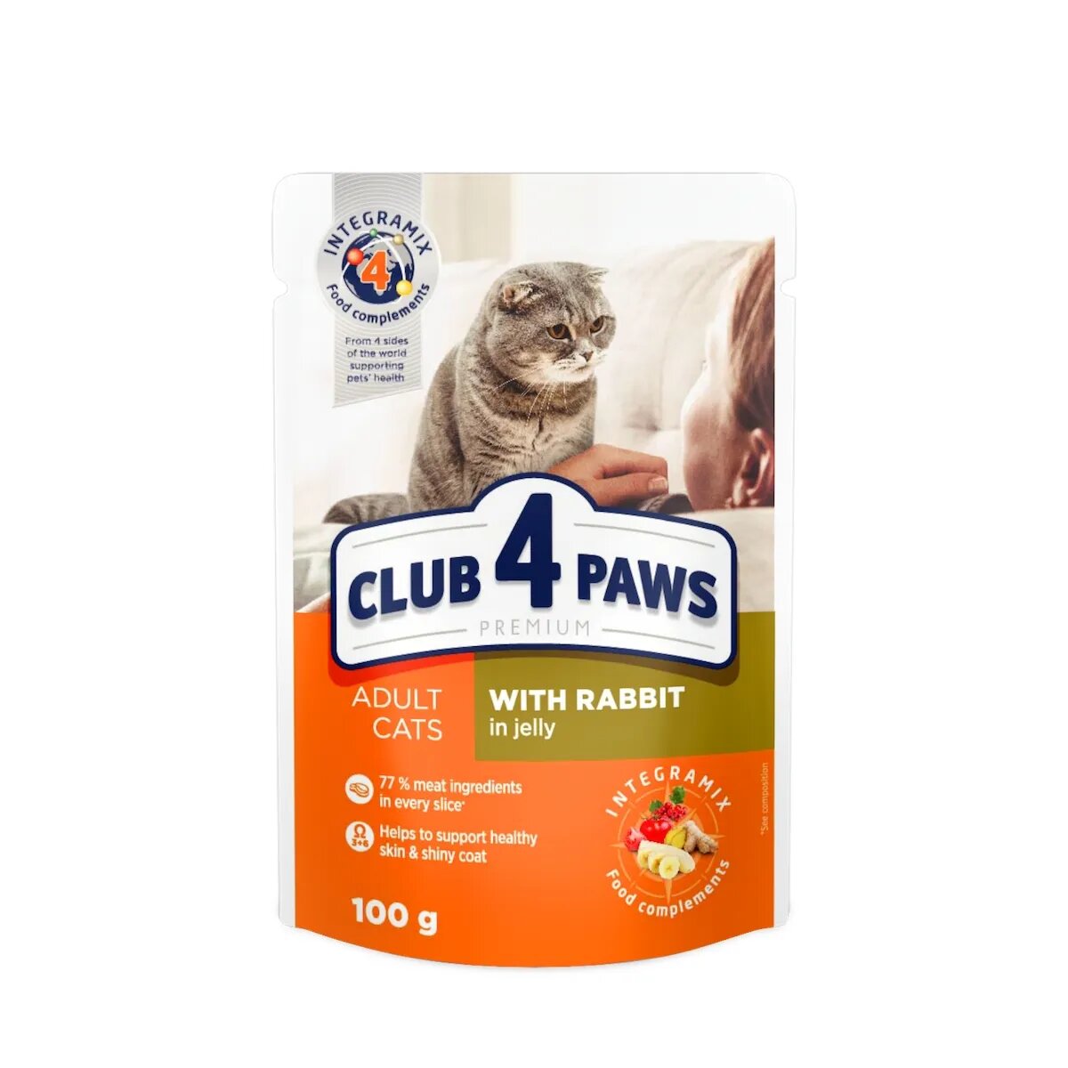 Club 4 Paws Premium Iepure hrană umedă pisici (în aspic) Premium Iepure plic hrană umedă pisici (în aspic) 100g