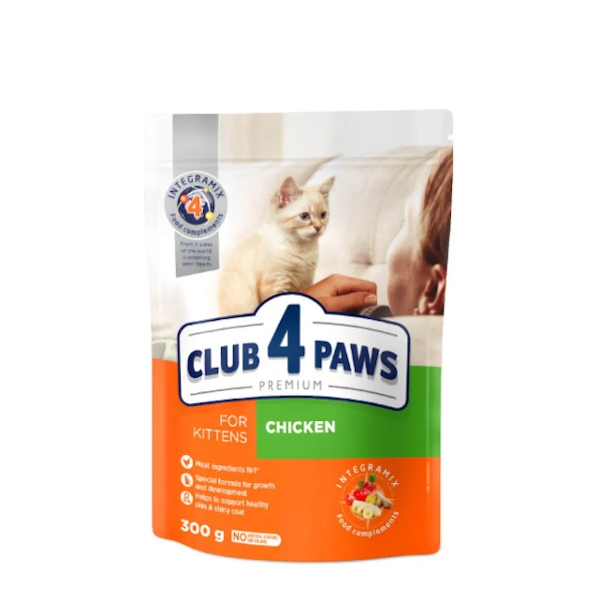 Club 4 Paws Premium Kitten Pui hrană uscată pisici junior 300g