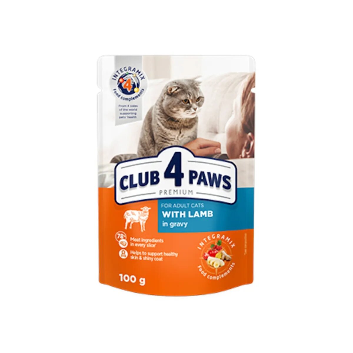 Club 4 Paws Premium Miel hrană umedă pisici (în sos) Premium Miel plic hrană umedă pisici (în sos) 100g