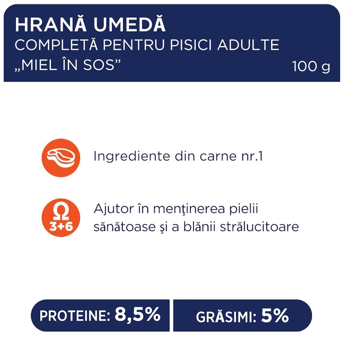 Club 4 Paws Premium Miel hrană umedă pisici (în sos) Premium Miel plic hrană umedă pisici (în sos) bax 100g x 24buc