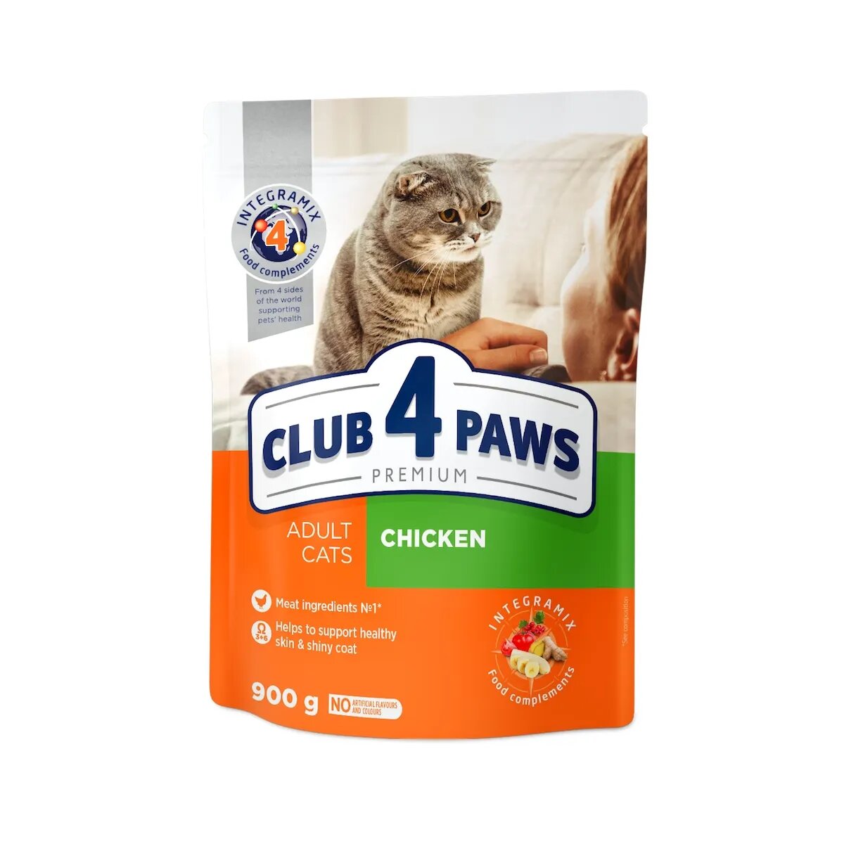 Club 4 Paws Premium Pui hrană uscată pisici 900g