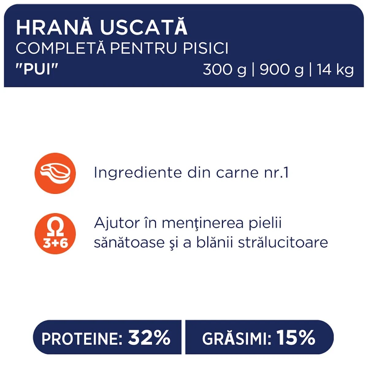 Club 4 Paws Premium Pui hrană uscată pisici 900g