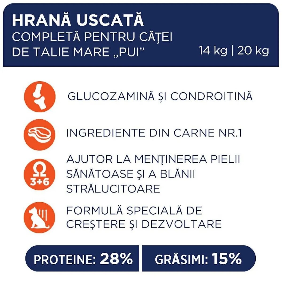 Club 4 Paws Premium Puppies Large Breed L-XL Pui hrană uscată câini 14kg