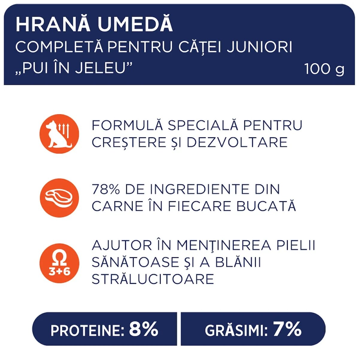 Club 4 Paws Premium Puppy Pui hrană umedă câini junior (în aspic) Premium Junior XS-XL Pui plic hrană umedă câini junior (în aspic) 100g
