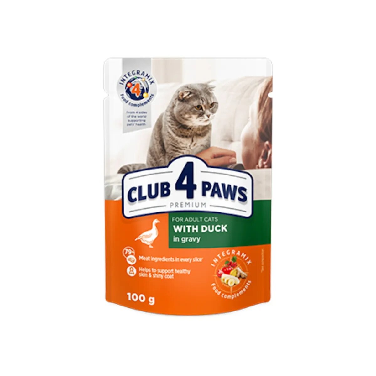 Club 4 Paws Premium Rață hrană umedă pisici (în sos) Premium Rață plic hrană umedă pisici (în sos) 100g