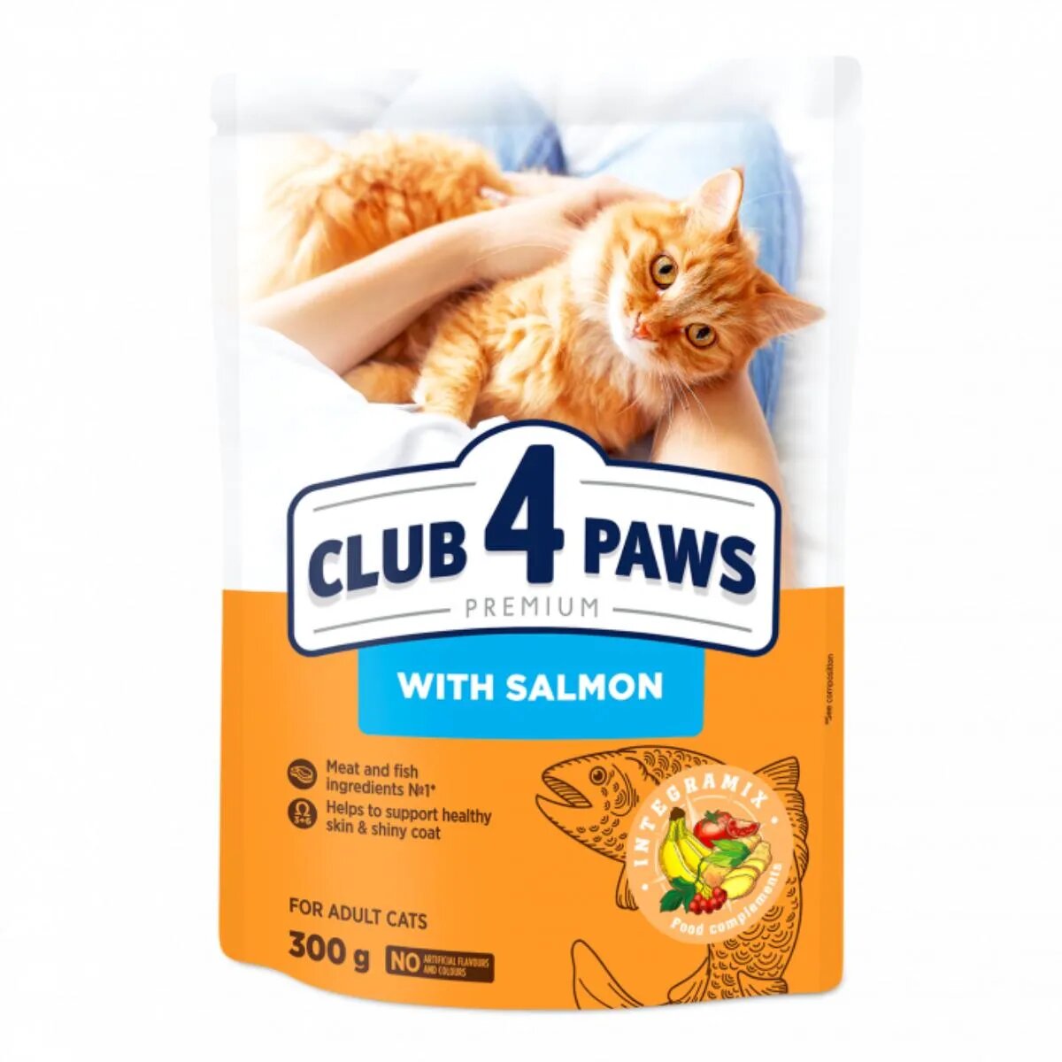 Club 4 Paws Premium Somon hrană uscată pisici 300g