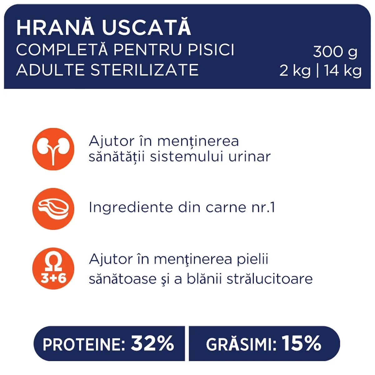 Club 4 Paws Premium Sterilised Pui hrană uscată pisici sterilizate 14kg