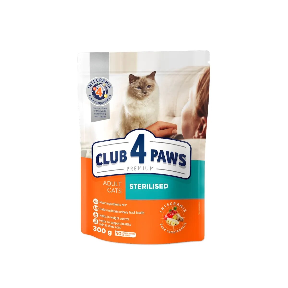 Club 4 Paws Premium Sterilised Pui hrană uscată pisici sterilizate 300g