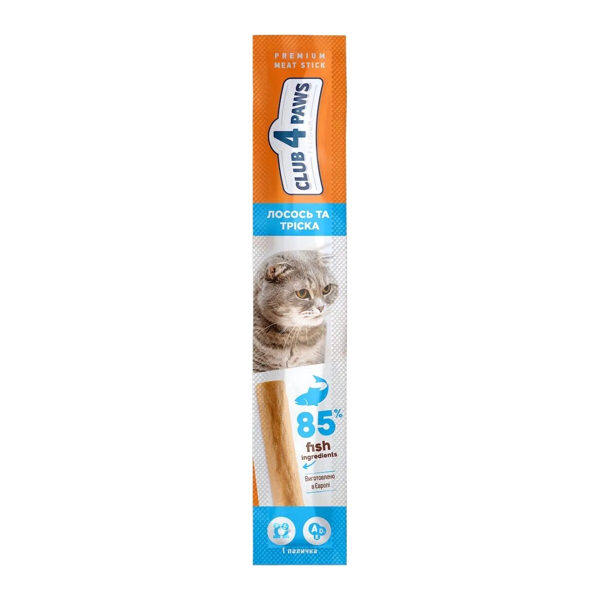 Club 4 Paws Premium Stick recompense pisici Baton Somon și Cod 5g