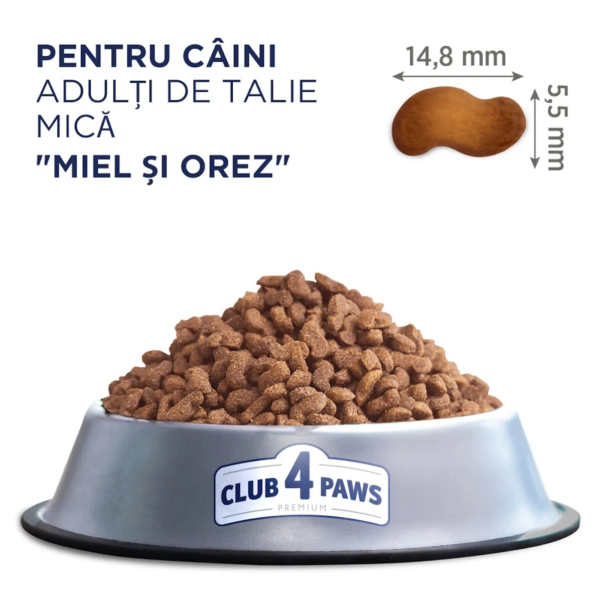 Club 4 Paws Premium XS-S Miel și Orez hrană uscată câini alergii 14kg