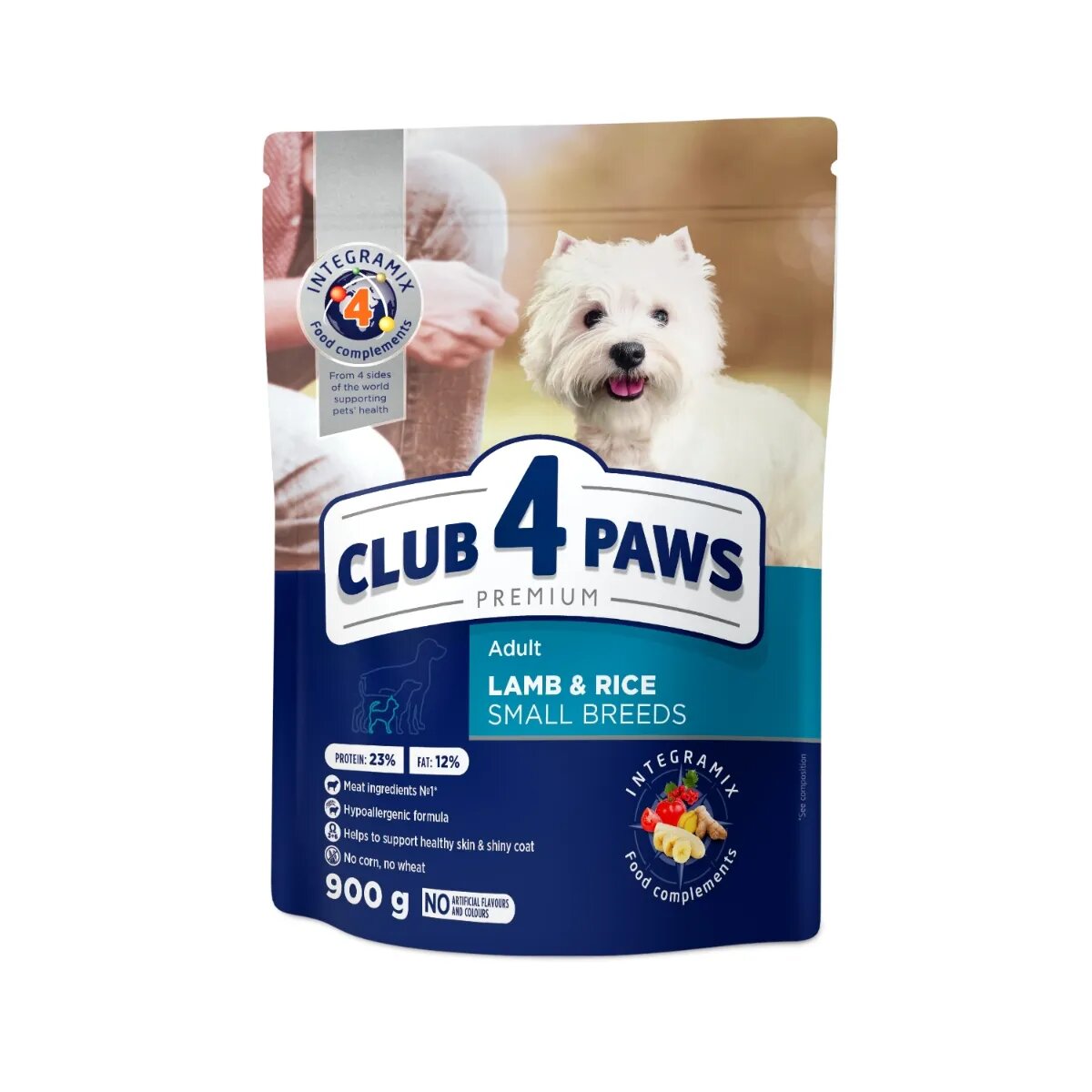 Club 4 Paws Premium XS-S Miel și Orez hrană uscată câini alergii 900g