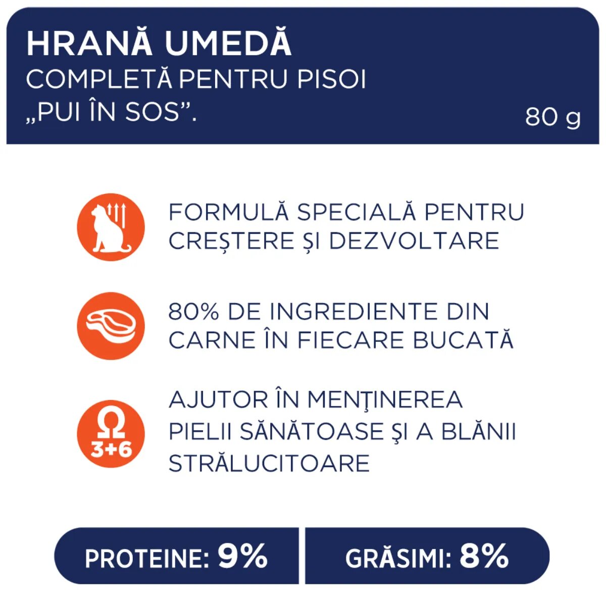 Club 4 Paws Pui plic hrană umedă pisici (în sos) 85g