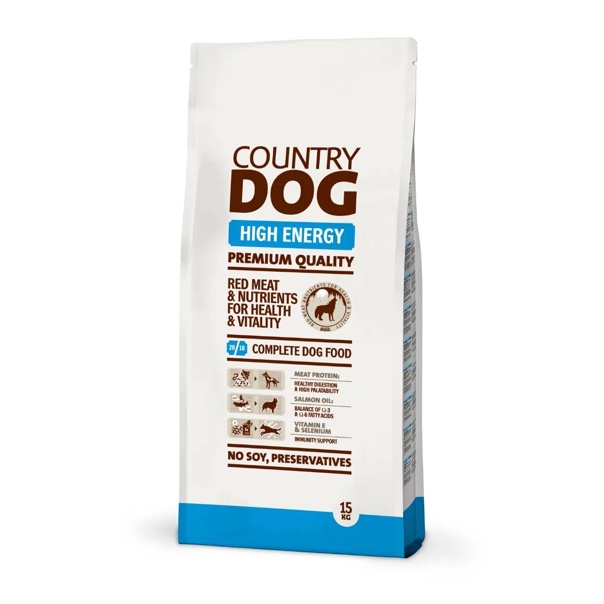 COUNTRY DOG FOOD High Energy XS-XL Pui hrană uscată câini activitate intensă 15kg