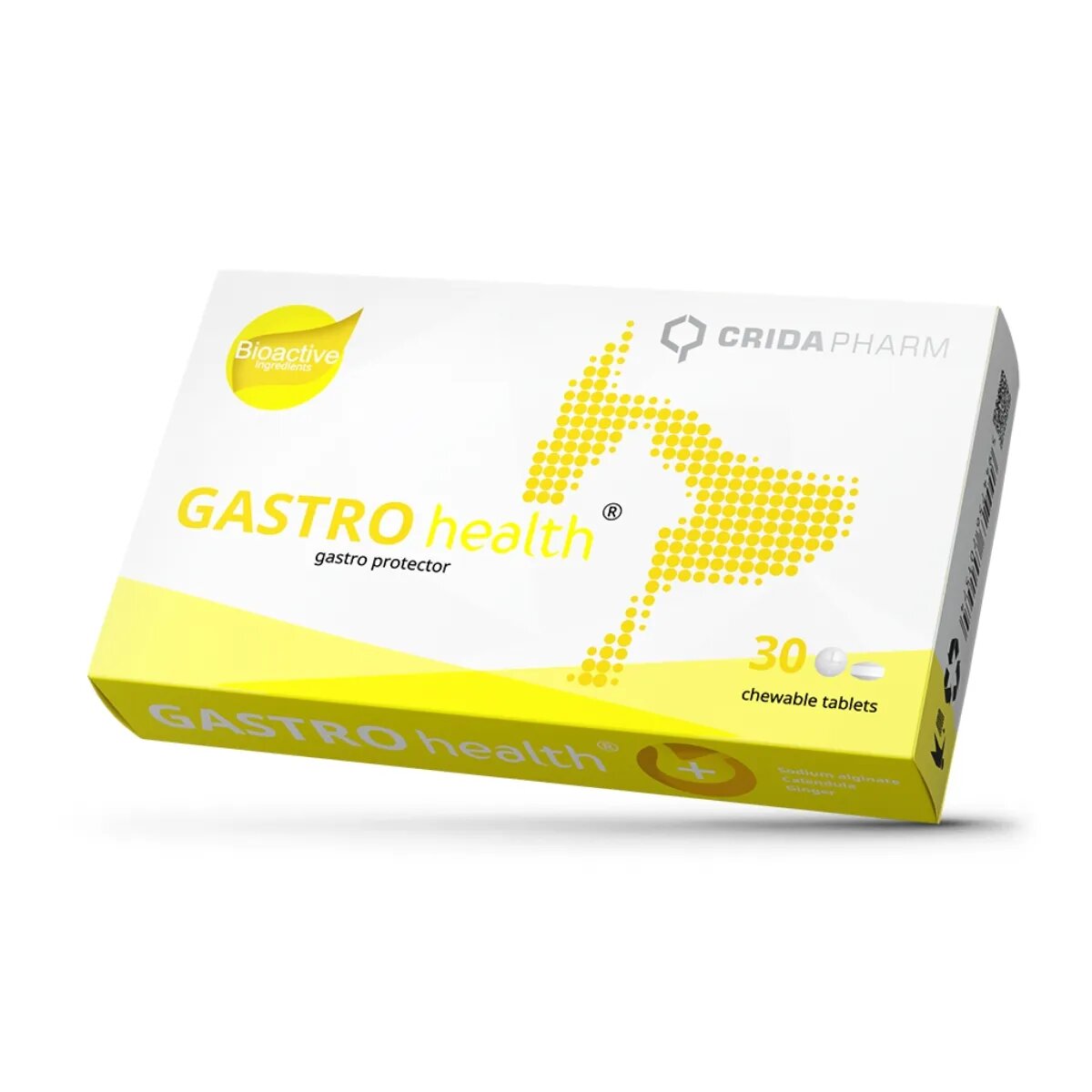 CRIDA PHARM Gastro Health supliment sistem digestiv câini comprimate masticabile Gastro Health XS-XL supliment sistem digestiv câini și pisici cutie 30 comprimate masticabile