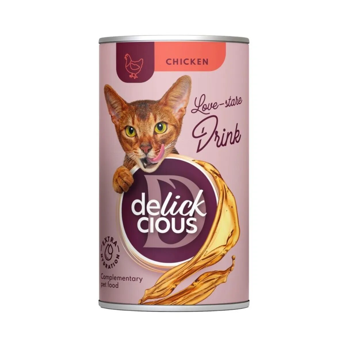 DELICKCIOUS Băutură Pui conservă recompense pisici (topping) 140g