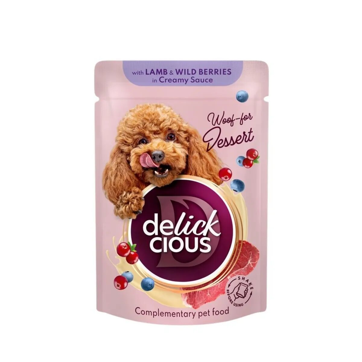 DELICKCIOUS Dessert XS-S Miel și Fructe de Pădure plic hrană umedă câini (în sos) bax 80g x 12buc