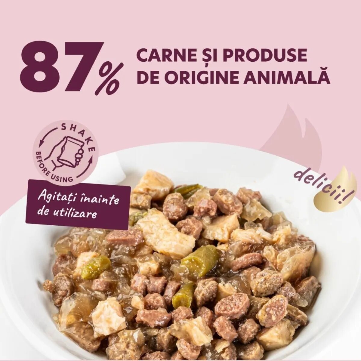 DELICKCIOUS Dinner Miel și Pui plic hrană umedă pisici (în aspic) 85g