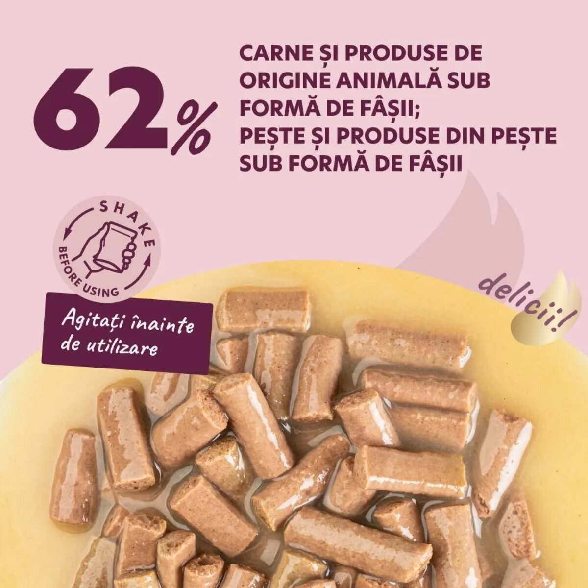 DELICKCIOUS Dinner Somon și Brânză plic hrană umedă pisici (în supă) 85g