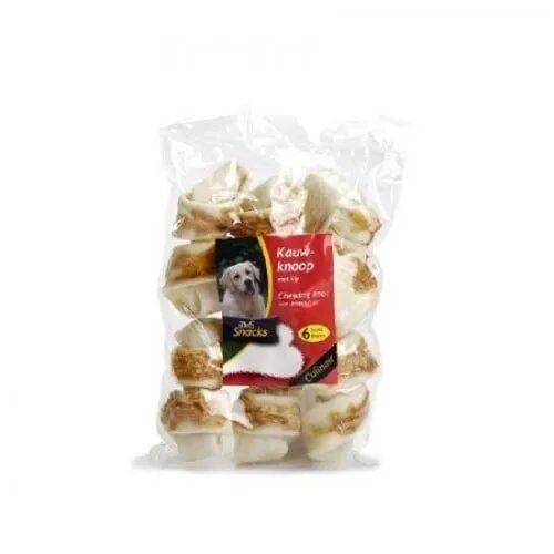 Delisnacks Os Alb Înnodat recompense câini cu Somon 25g x 6