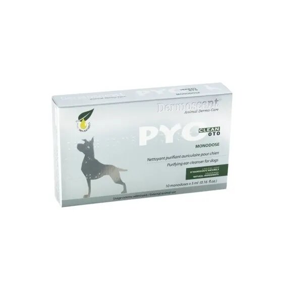 Dermoscent PYO Clean Oto soluție igiena urechilor pipete câini calmantă antibacteriene cutie 10buc