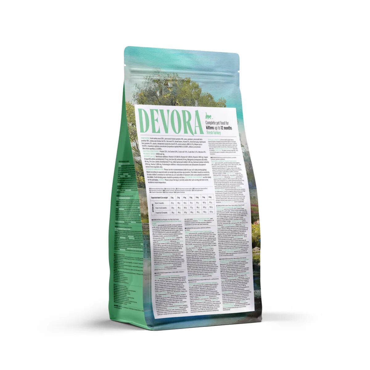 Devora Kitten Curcan și Pui hrană uscată fără cereale pisici junior 2kg