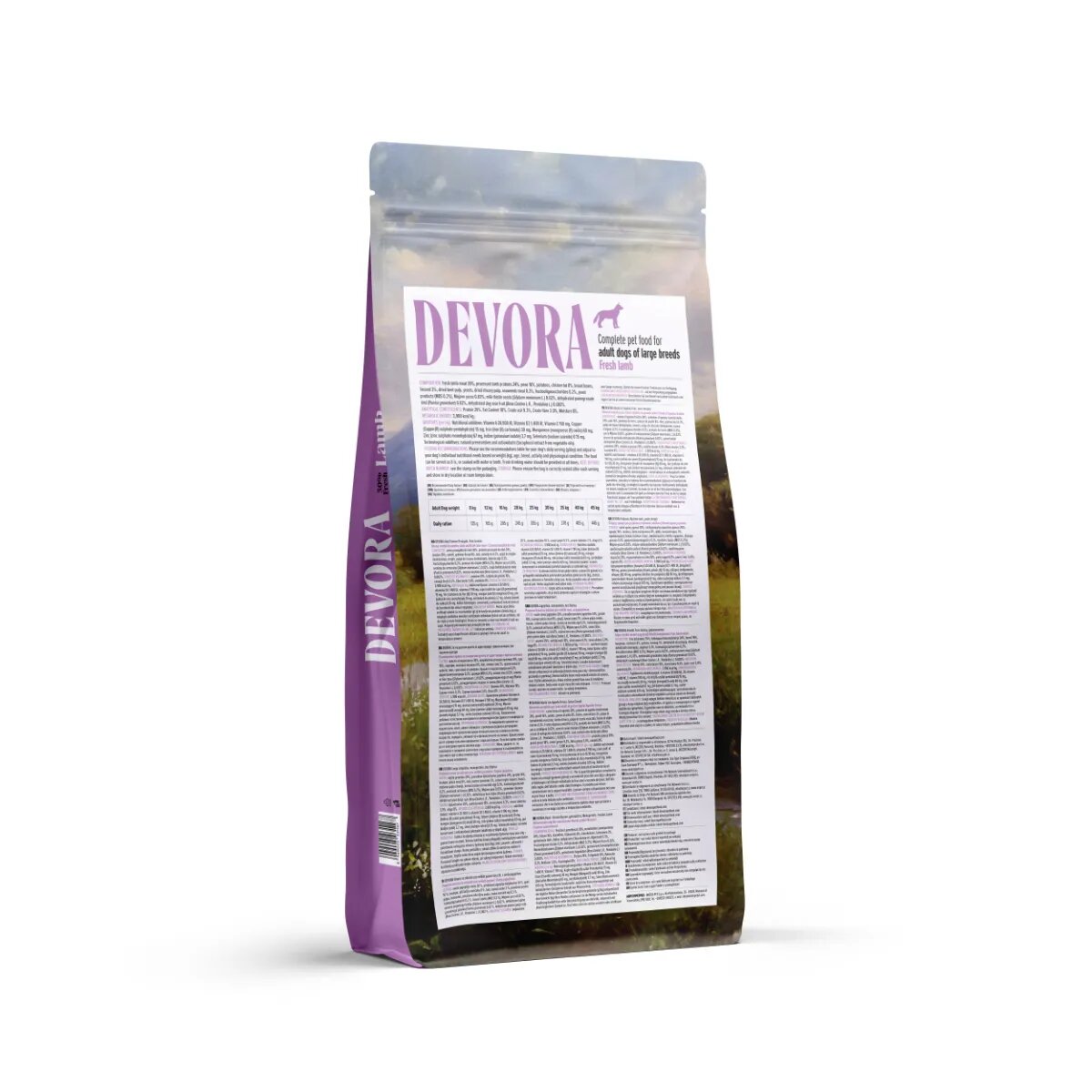 Devora Large Breeds L-XL Miel hrană uscată monoproteică fără cereale câini 12kg