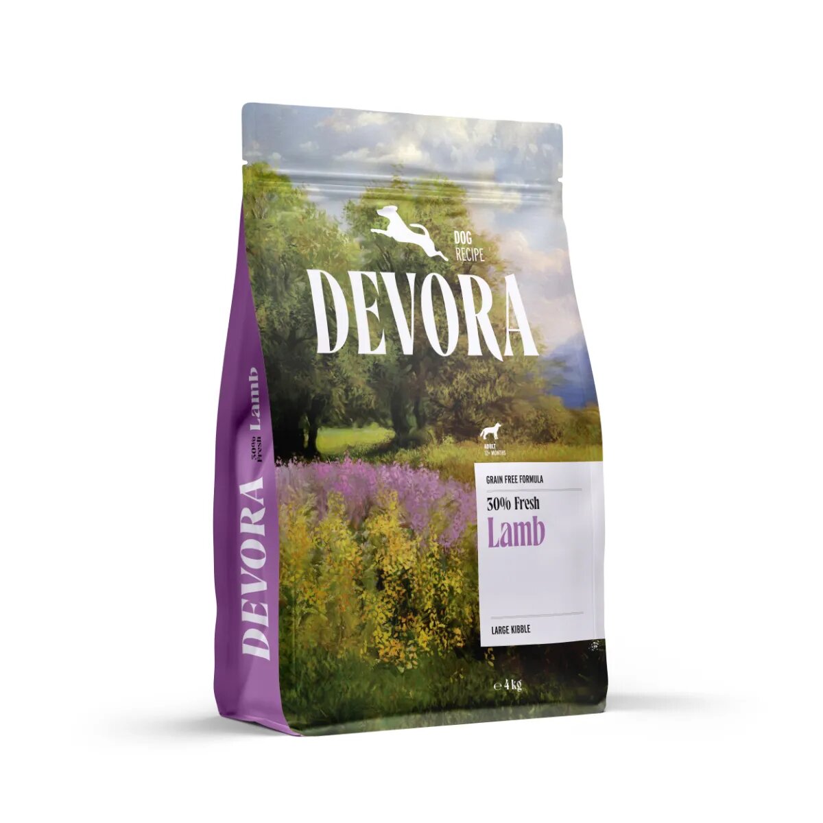 Devora Large Breeds L-XL Miel hrană uscată monoproteică fără cereale câini 4kg