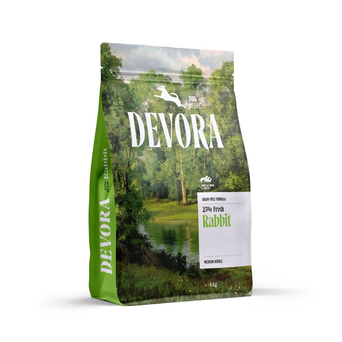 Devora Monoprotein XS-XL Iepure hrană uscată monoproteică fără cereale câini 4kg