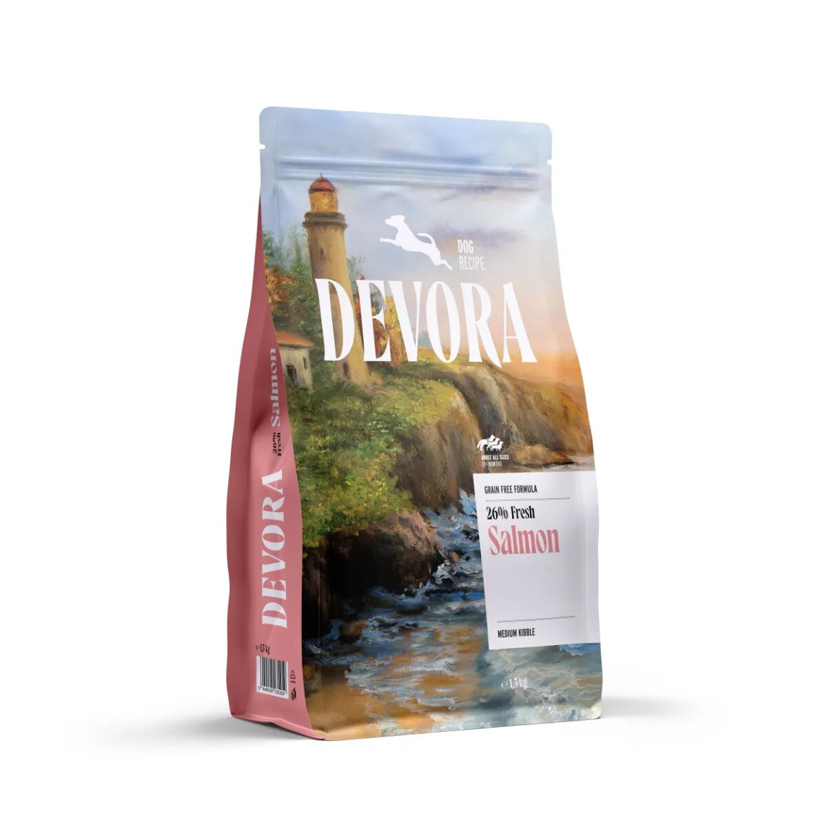 Devora Monoprotein XS-XL Somon hrană uscată monoproteică fără cereale câini 1.5kg