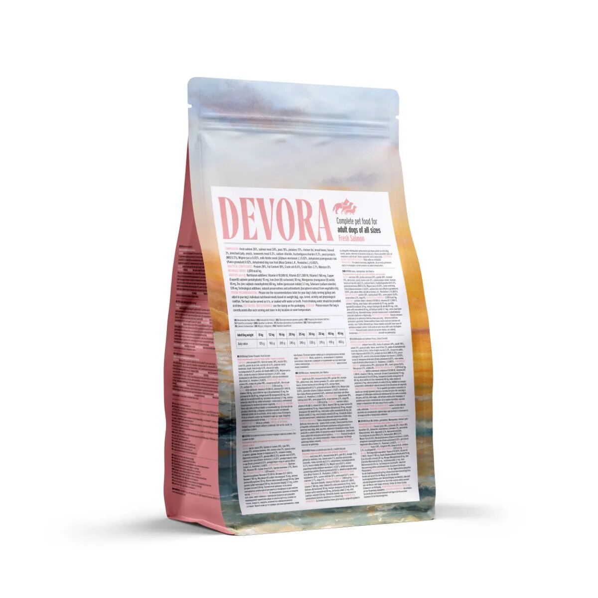 Devora Monoprotein XS-XL Somon hrană uscată monoproteică fără cereale câini 1.5kg