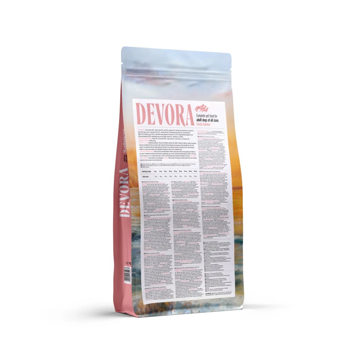 Devora Monoprotein XS-XL Somon hrană uscată monoproteică fără cereale câini 12kg
