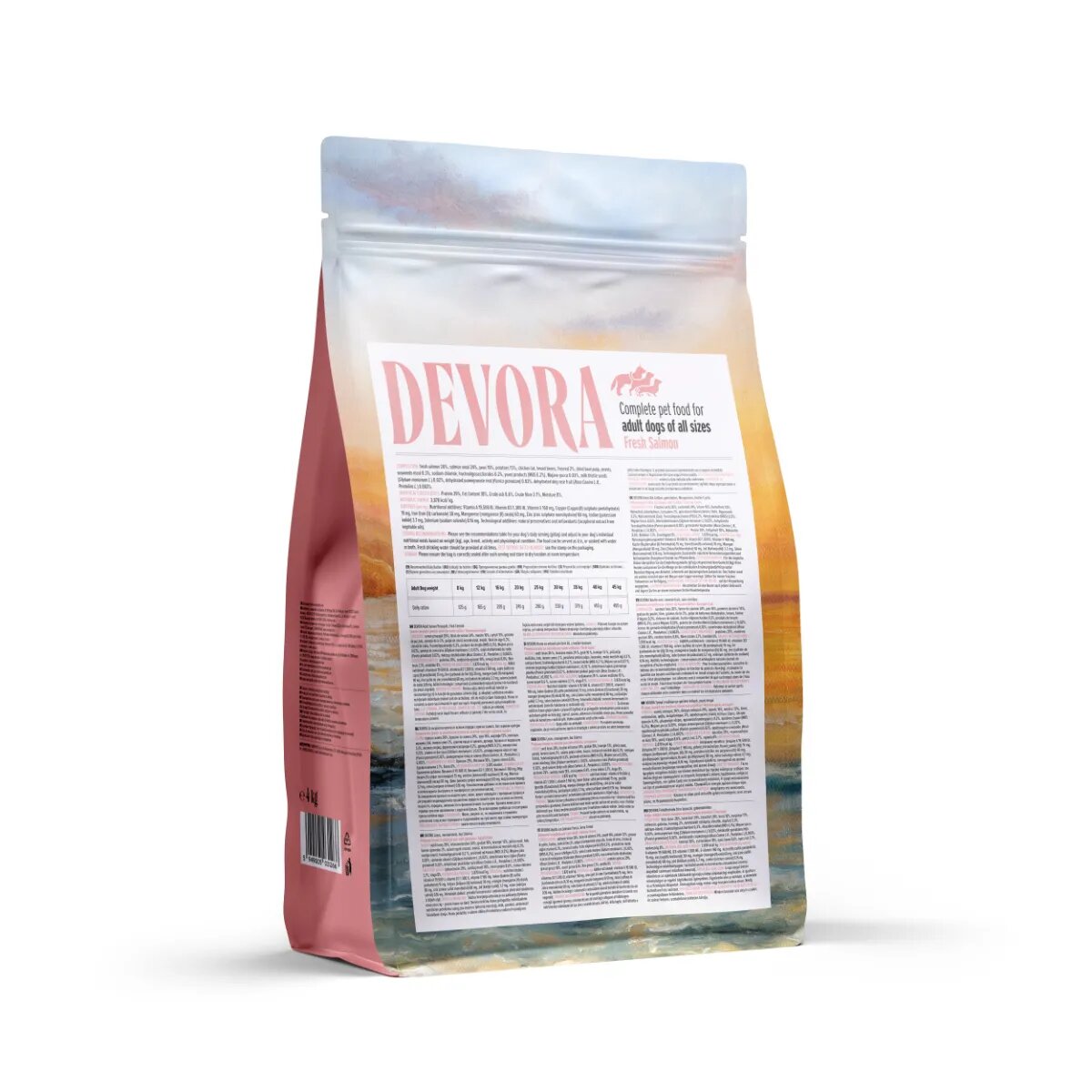 Devora Monoprotein XS-XL Somon hrană uscată monoproteică fără cereale câini 4kg