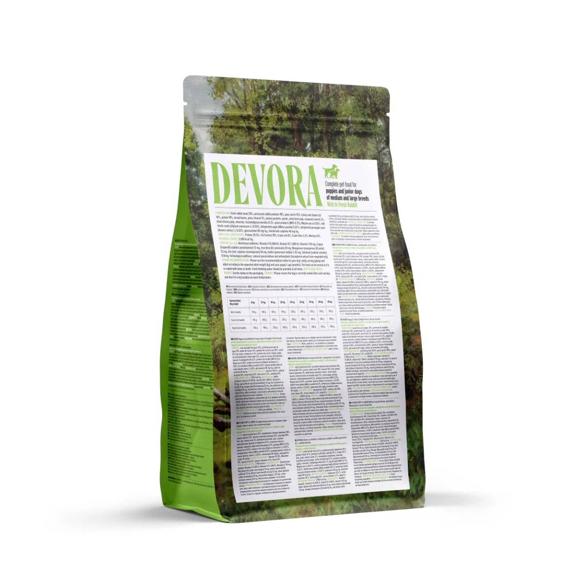 Devora Puppy Medium&Large M-XL Iepure hrană uscată monoproteică fără cereale câini junior 1.5kg