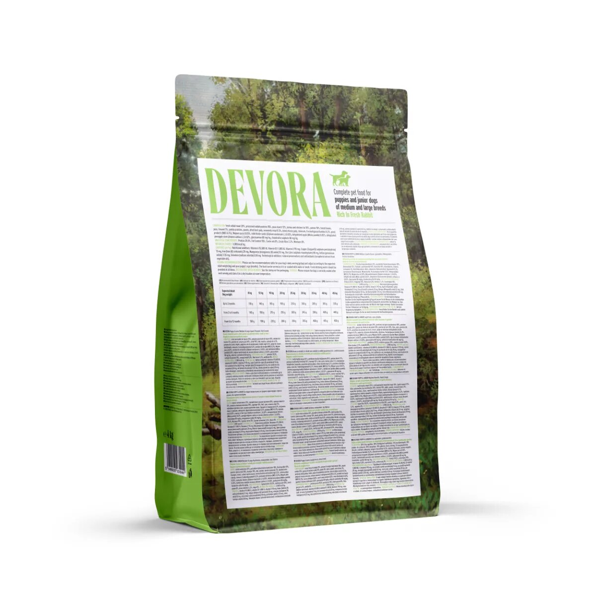 Devora Puppy Medium&Large M-XL Iepure hrană uscată monoproteică fără cereale câini junior 4kg