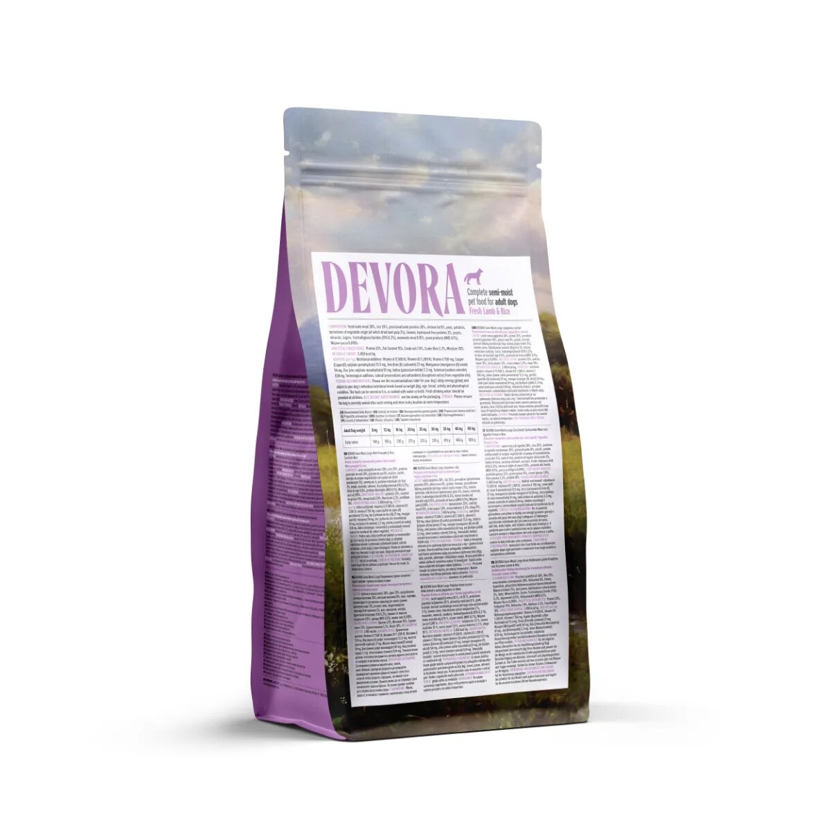 Devora Semi-Moist XS-XL Miel și Orez hrană uscată câini 1.5kg
