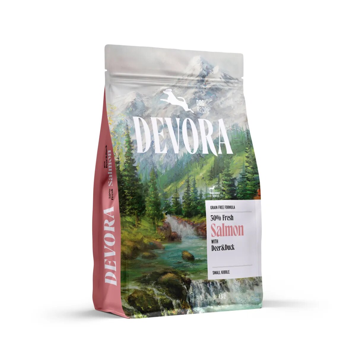Devora Small Breeds XS-S Somon și Căprioară hrană uscată fără cereale câini 4kg