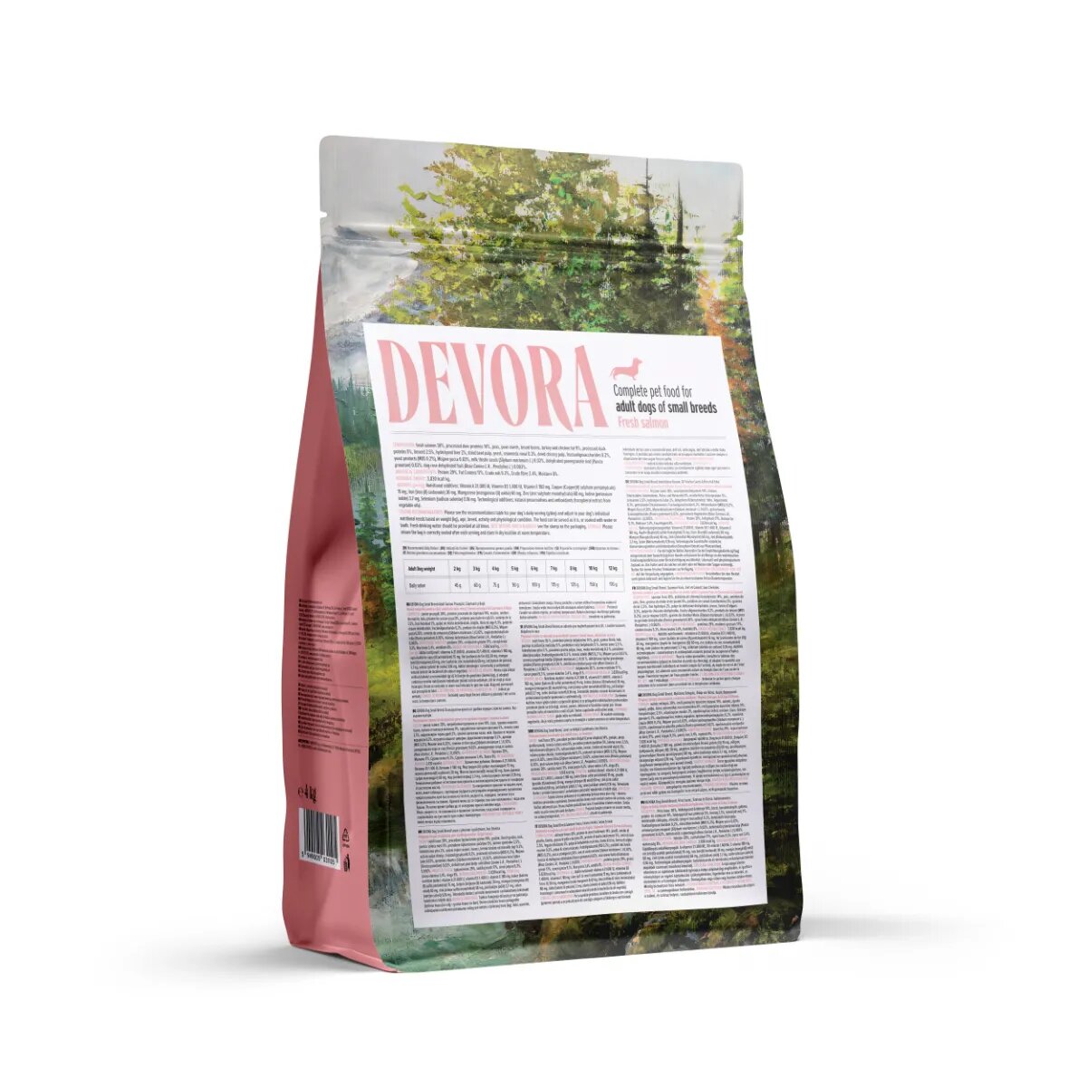 Devora Small Breeds XS-S Somon și Căprioară hrană uscată fără cereale câini 4kg
